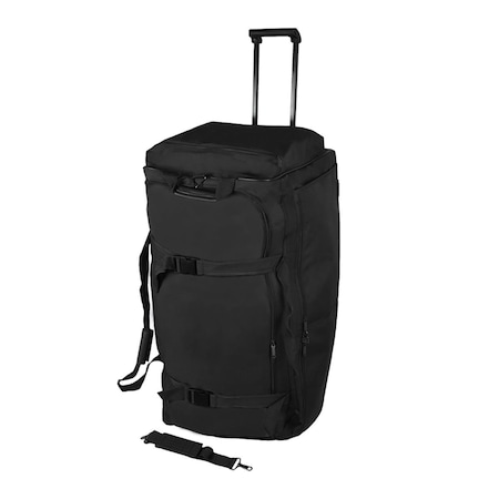 Buysmartdepot 30 in. Rolling Duffel Bag, Black - Large 9830R